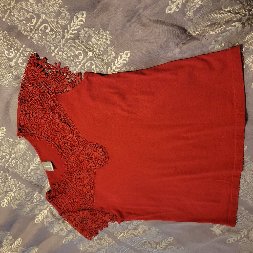 Blouse with embroidered necklline